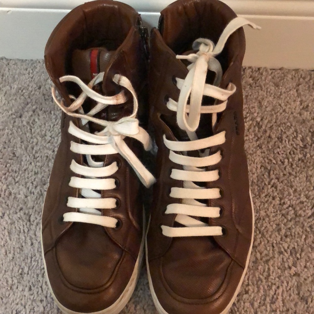 Prada high top sneakers
